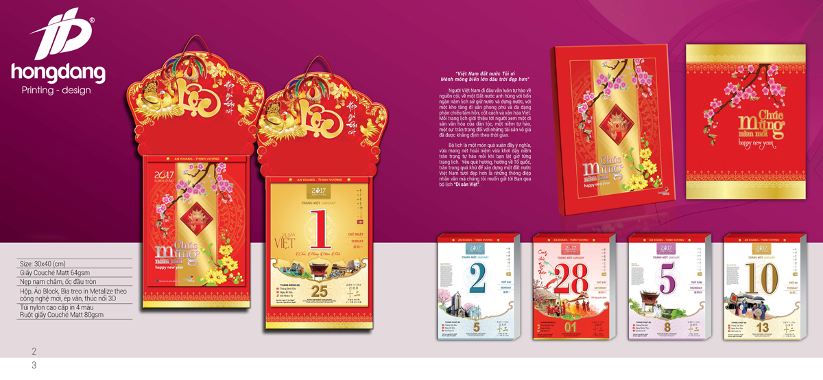 in lịch theo yêu cầu 