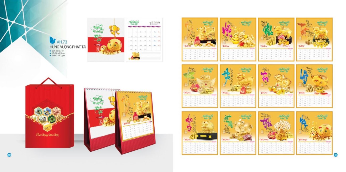 cơ sở in lịch tết theo yêu cầu
