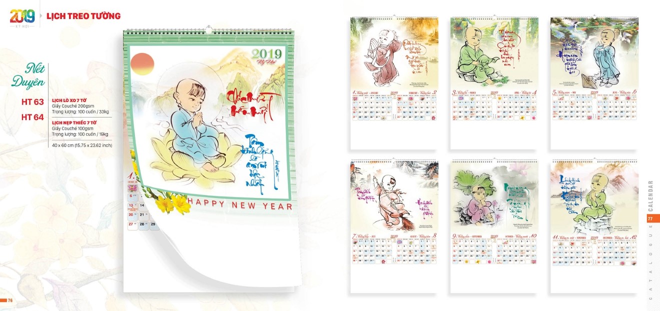 cơ sở in lịch treo tường giá rẻ