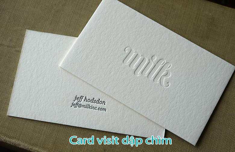 card visit dập dìm