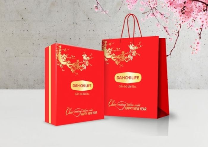đặt túi giấy đựng quà Tết