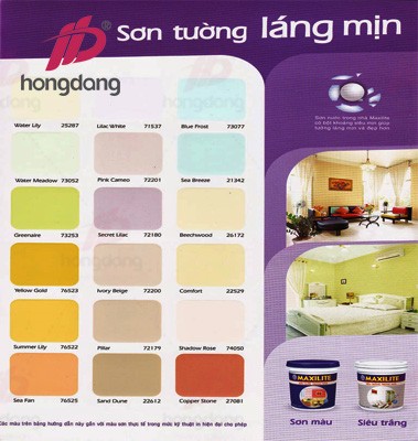 catalogue bảng màu
