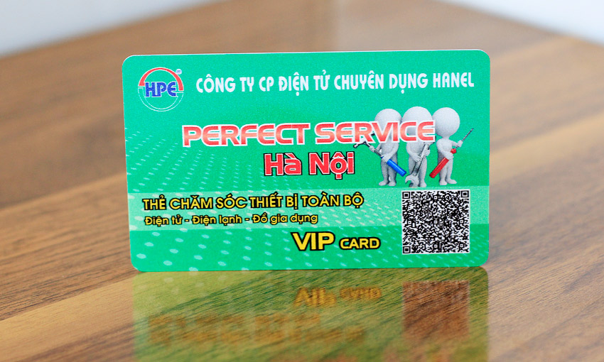 Mẫu thẻ VIP có tích hợp QRcode