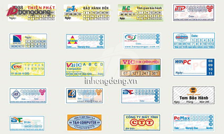 Hình ảnh của In Tem Bảo Hành, Tem Vỡ