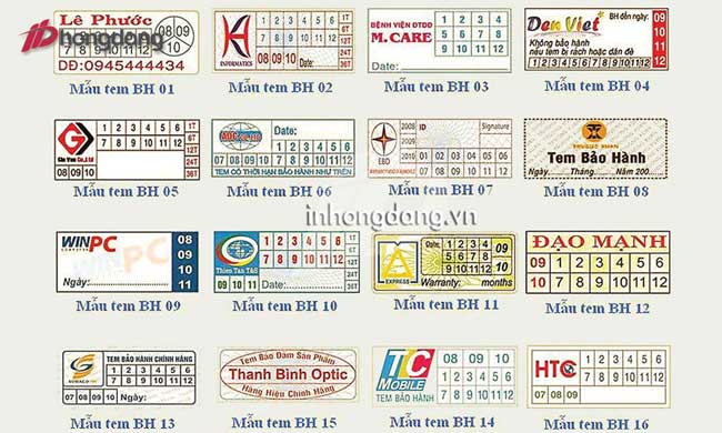 Hình ảnh của In Tem Bảo Hành, Tem Vỡ