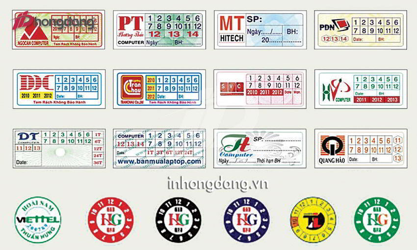 Hình ảnh của In Tem Bảo Hành, Tem Vỡ