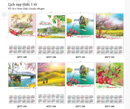 Hiển thị chi tiết cho Lịch Nẹp Thiếc 1 Tờ Hình ảnh của Lịch Nẹp Thiếc 1 Tờ