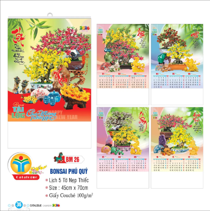 Hiển thị chi tiết cho Lịch Nẹp Thiếc 5 Tờ Hình ảnh của Lịch Nẹp Thiếc 5 Tờ
