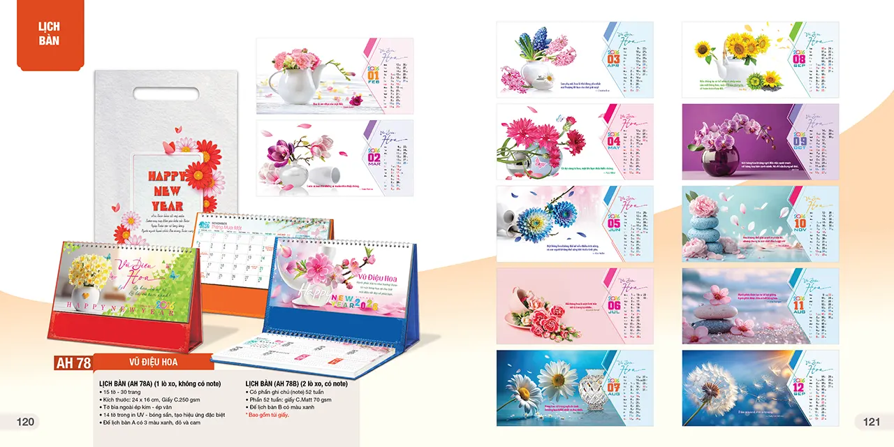 Hình ảnh của Lịch để bàn chữ A