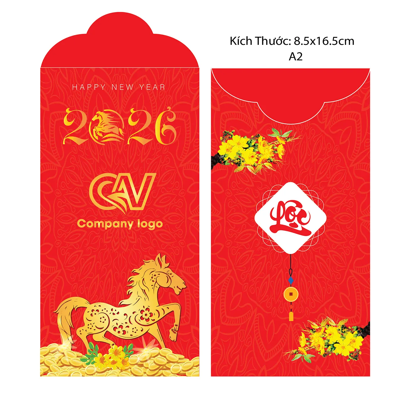 Bao lì xì thiết kế riêng cho doanh nghiệp