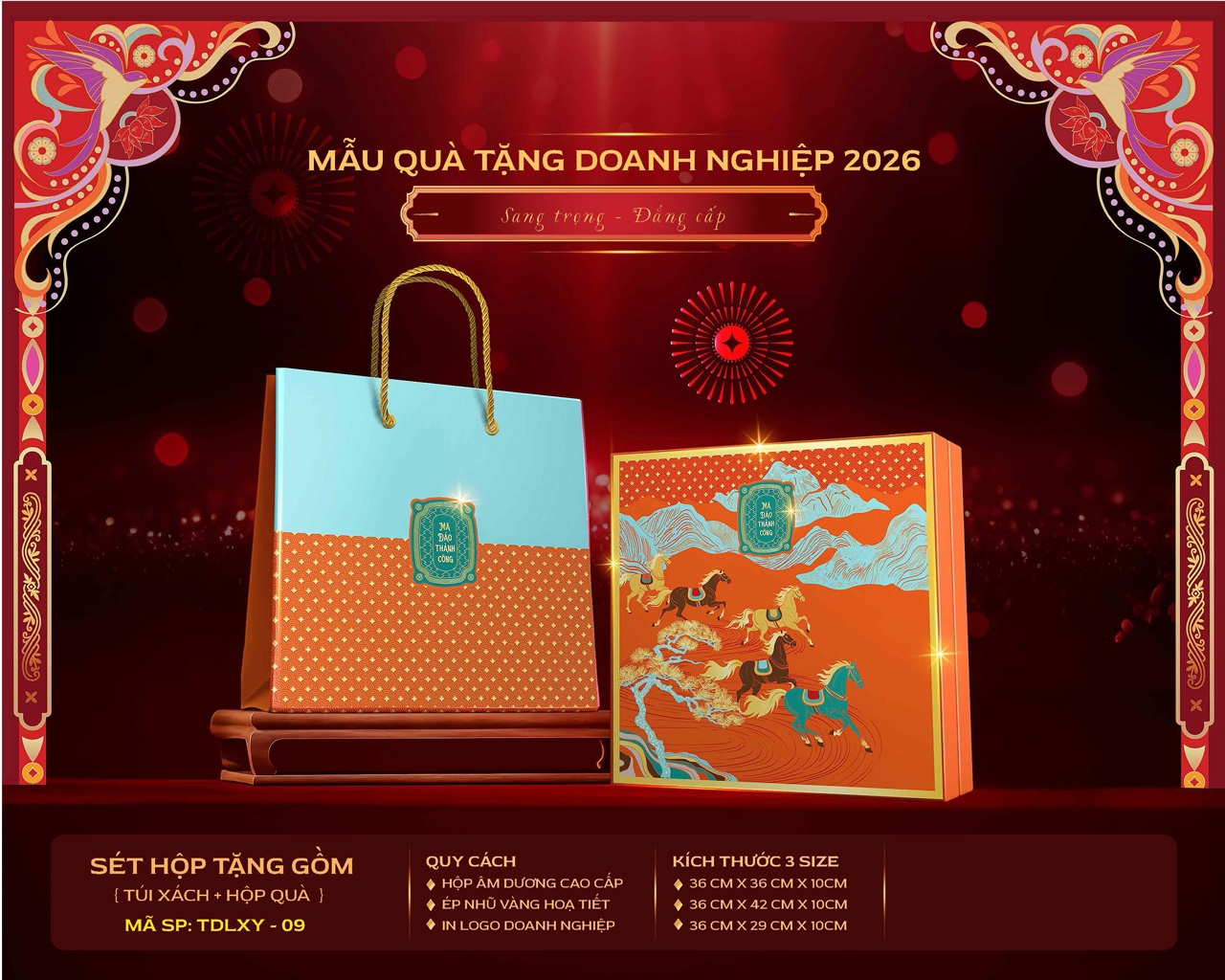 Mẫu hộp quà Tết cao cấp dành cho quà biếu