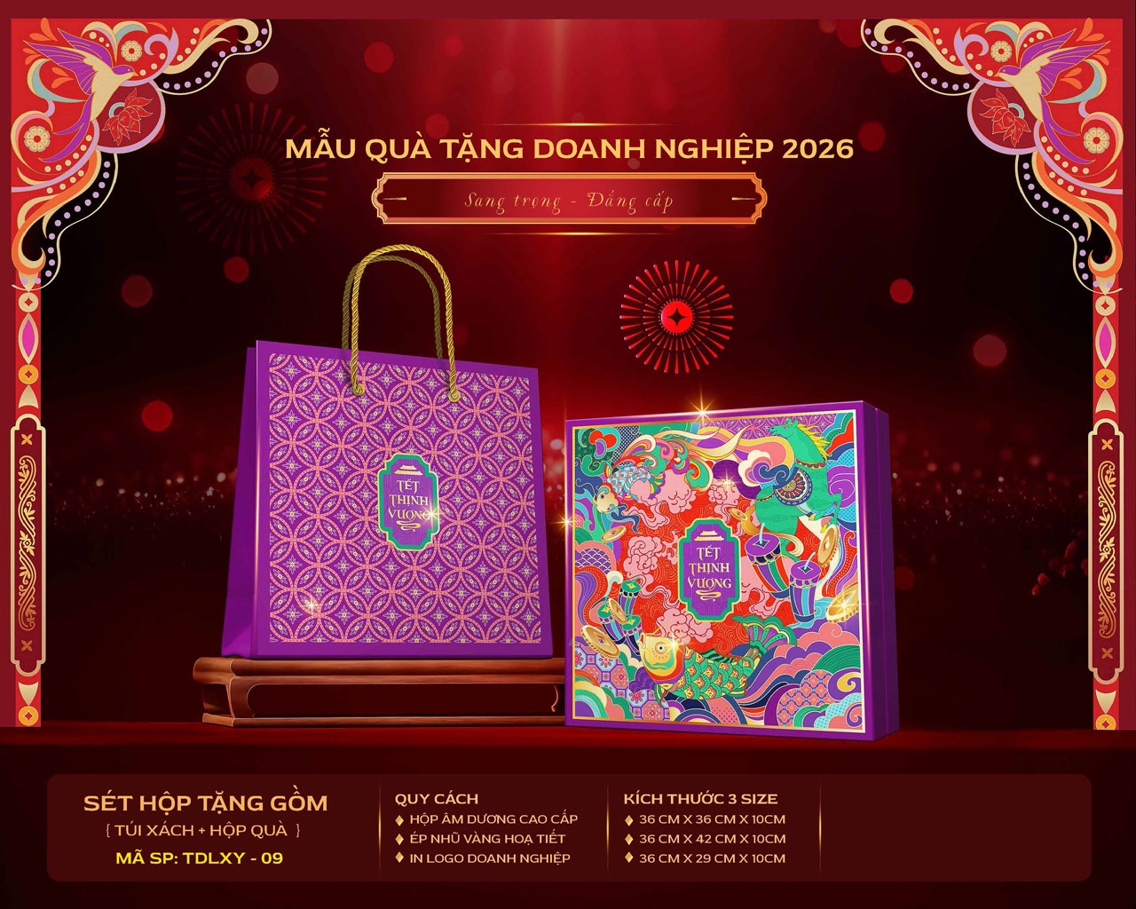 Hộp quà Tết sang trọng dành cho đối tác khách hàng