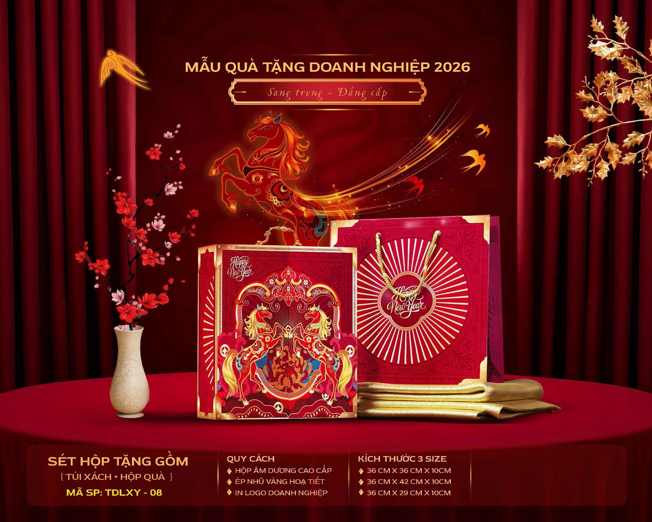 Thiết kế vỏ hộp quà Tết 2026 theo phong cách hiện đại