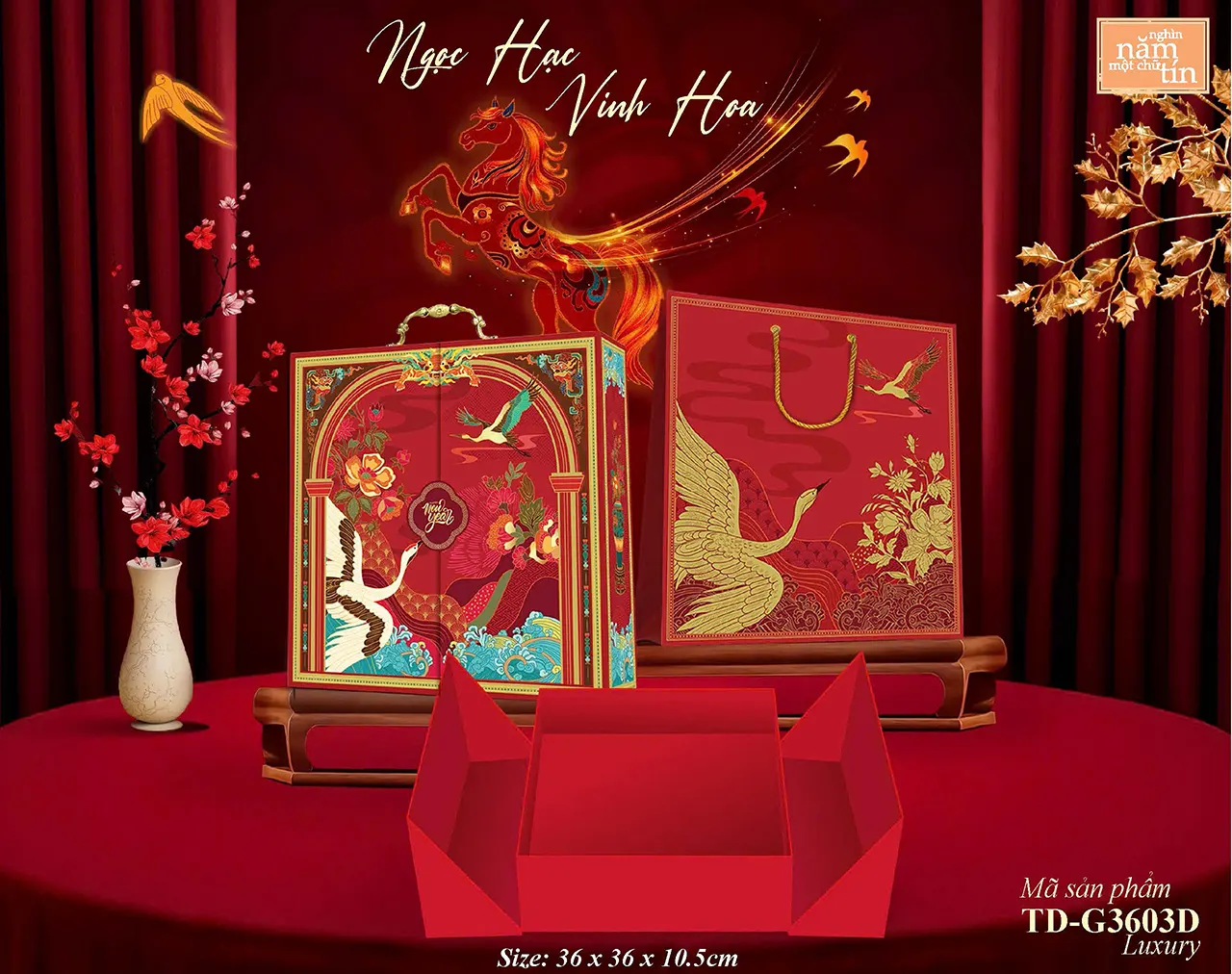 Thiết kế hộp quà Tết sang trọng cho doanh nghiệp