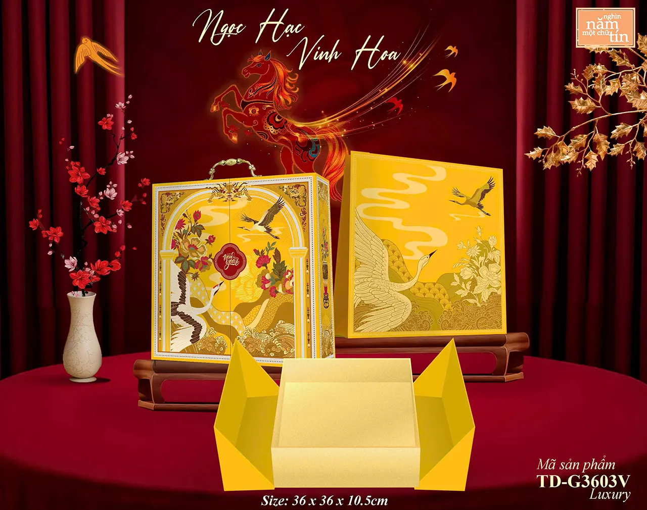 Mẫu hộp quà Tết hiện đại, tinh tế năm 2026