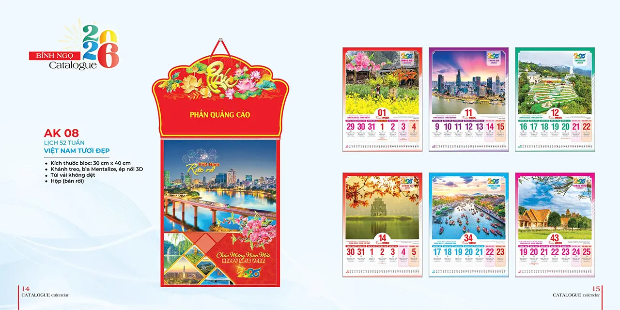 in lịch 52 tuần giá rẻ