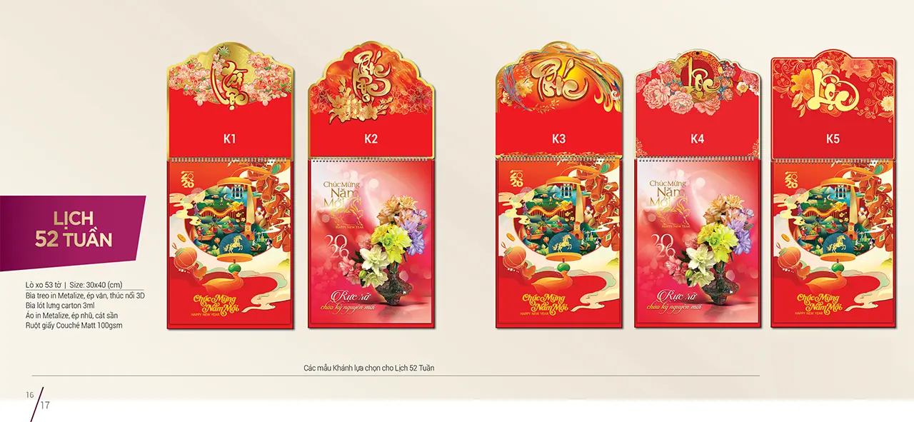 in lịch tết 2026 tại Hà Nội