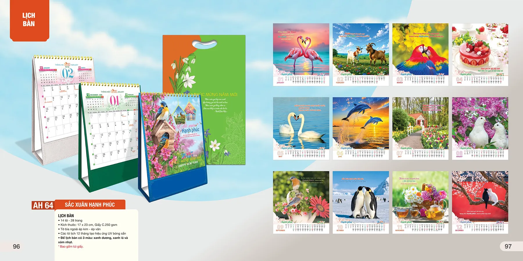 in lịch bàn chữ M tại Hà Nội