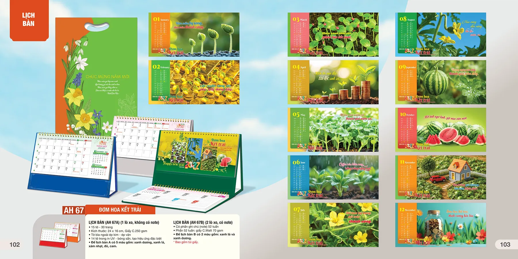 in lịch bàn phôi sẵn đẹp