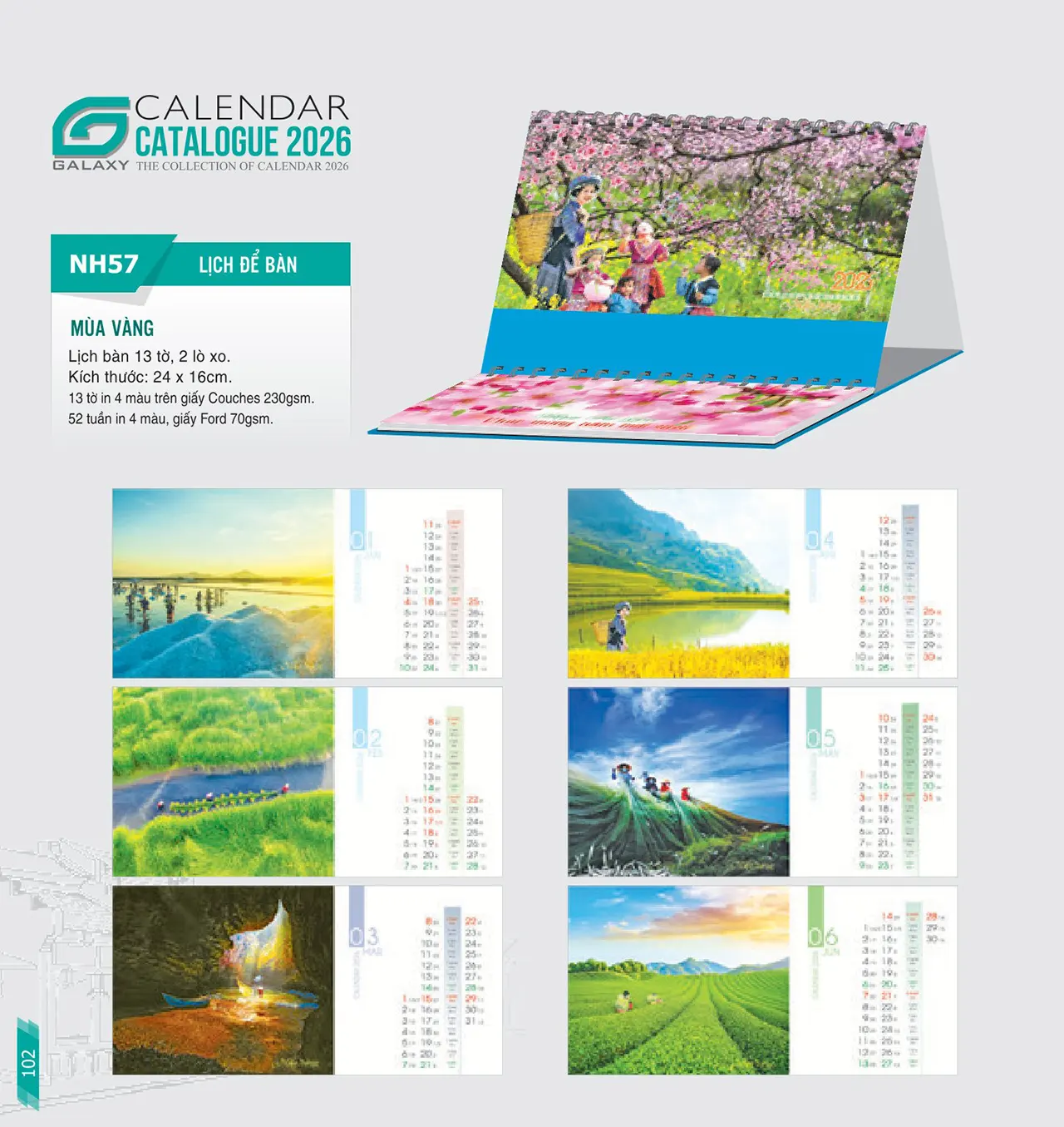 Lịch bàn chữ M in logo doanh nghiệp giá rẻ