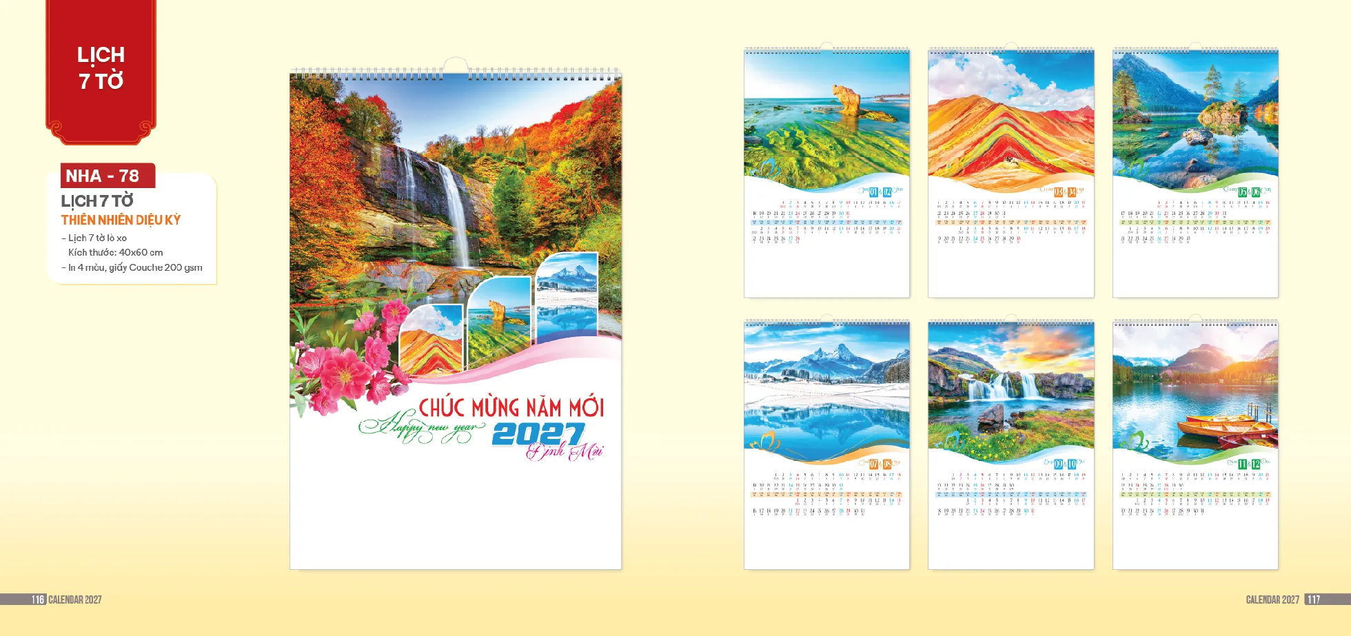 Mẫu lịch Tết 2027 đẹp cho doanh nghiệp