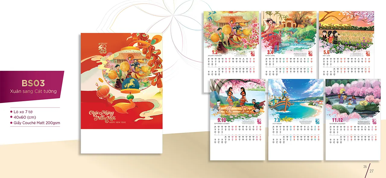 in lịch tết 2026 Hà Nội